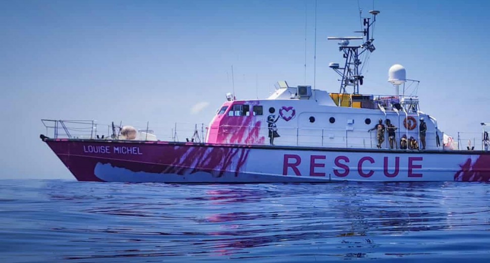 Banksy funds refugee rescue boat in the Mediterranean