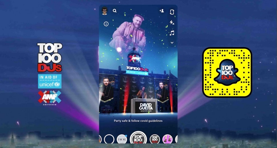 DJ Mag Partners with Snapchat to present David Guetta in AR