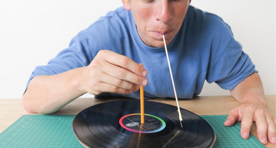 Listen to records using your teeth using this setup
