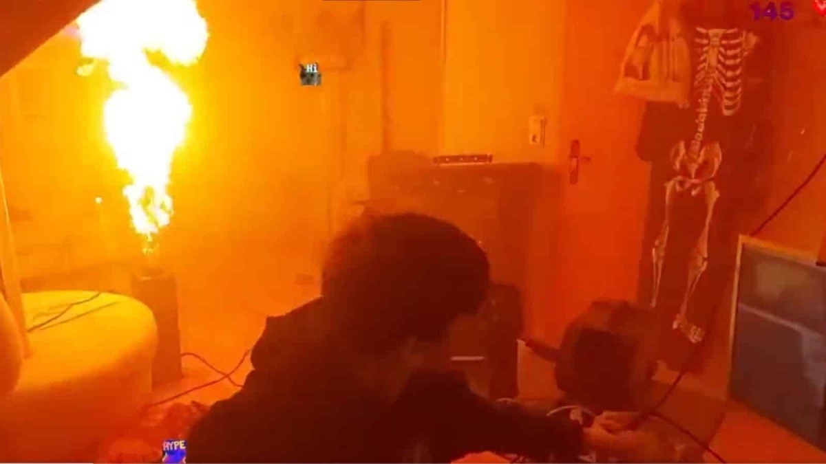 15-year-old Twitch streamer goes viral with pyrotechnics and rave lasers in his bedroom