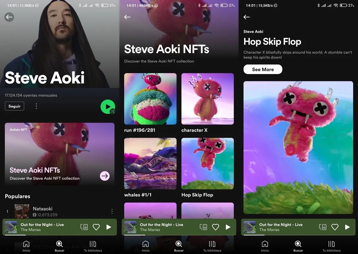 Spotify is testing an NFT gallery for artist profiles