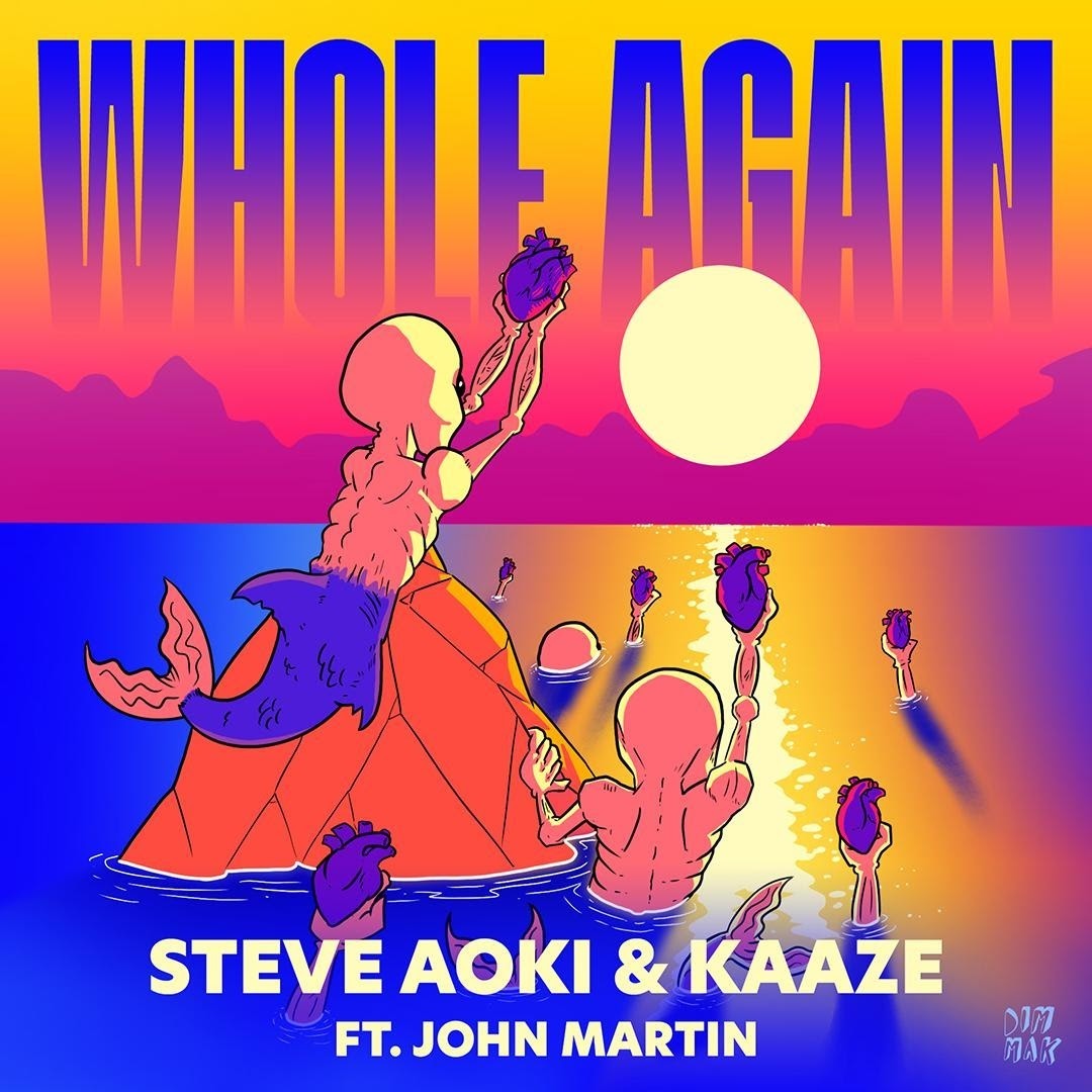 STEVE AOKI & KAAZE drop summer anthem “WHOLE AGAIN” with JOHN MARTIN
