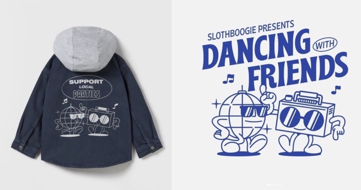ZARA removes hoodie from market after plagiarism claim from London label SlothBoogie