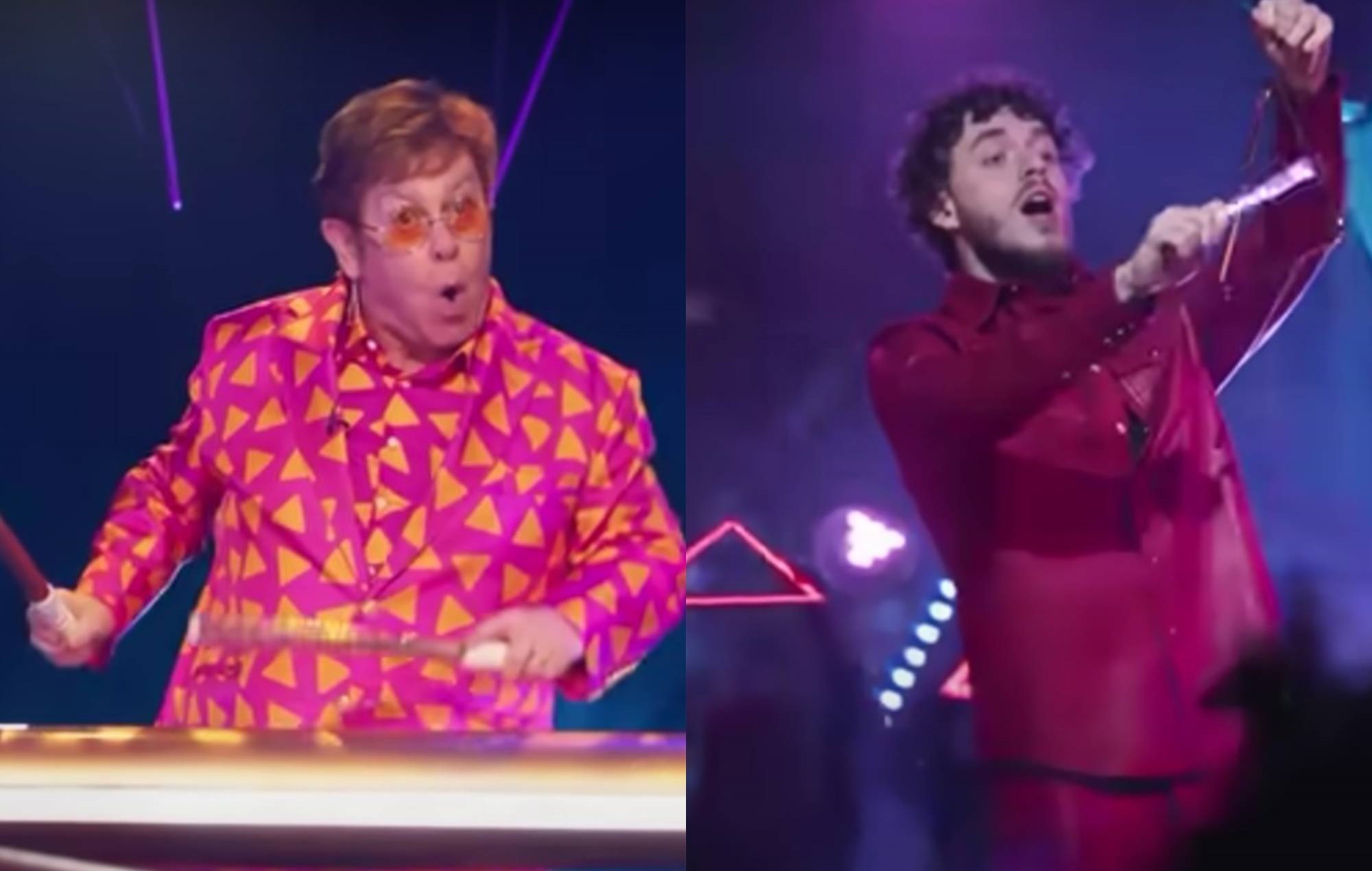 Watch Elton John beat Jack Harlow for ‘Triangle Player of the Year’ in Doritos Super Bowl ad