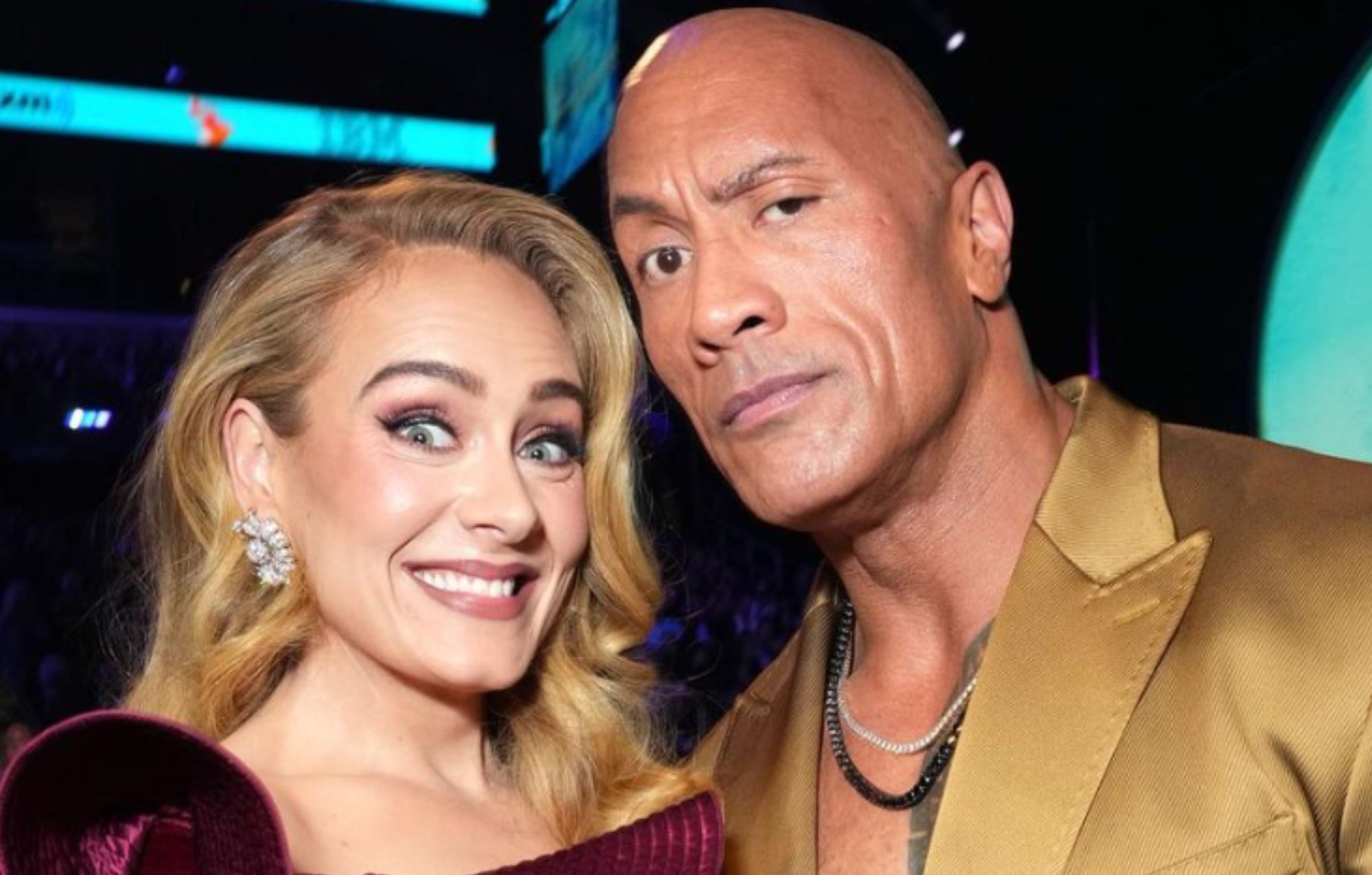 Dwayne Johnson reveals “great lengths” he went to surprise Adele at Grammys
