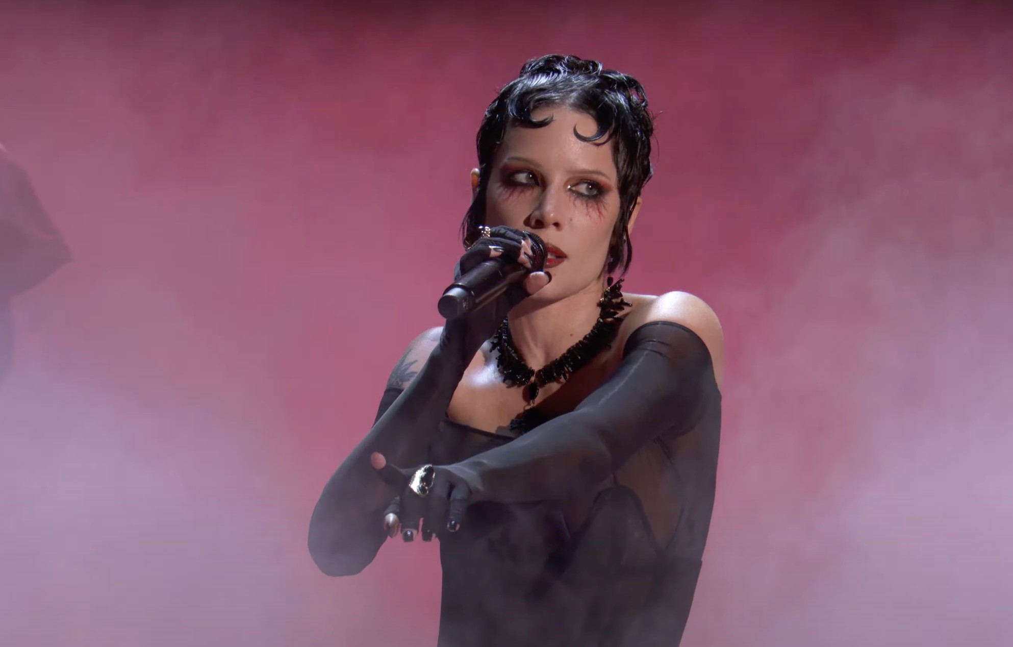 Halsey performing at 'Diablo 4' launch