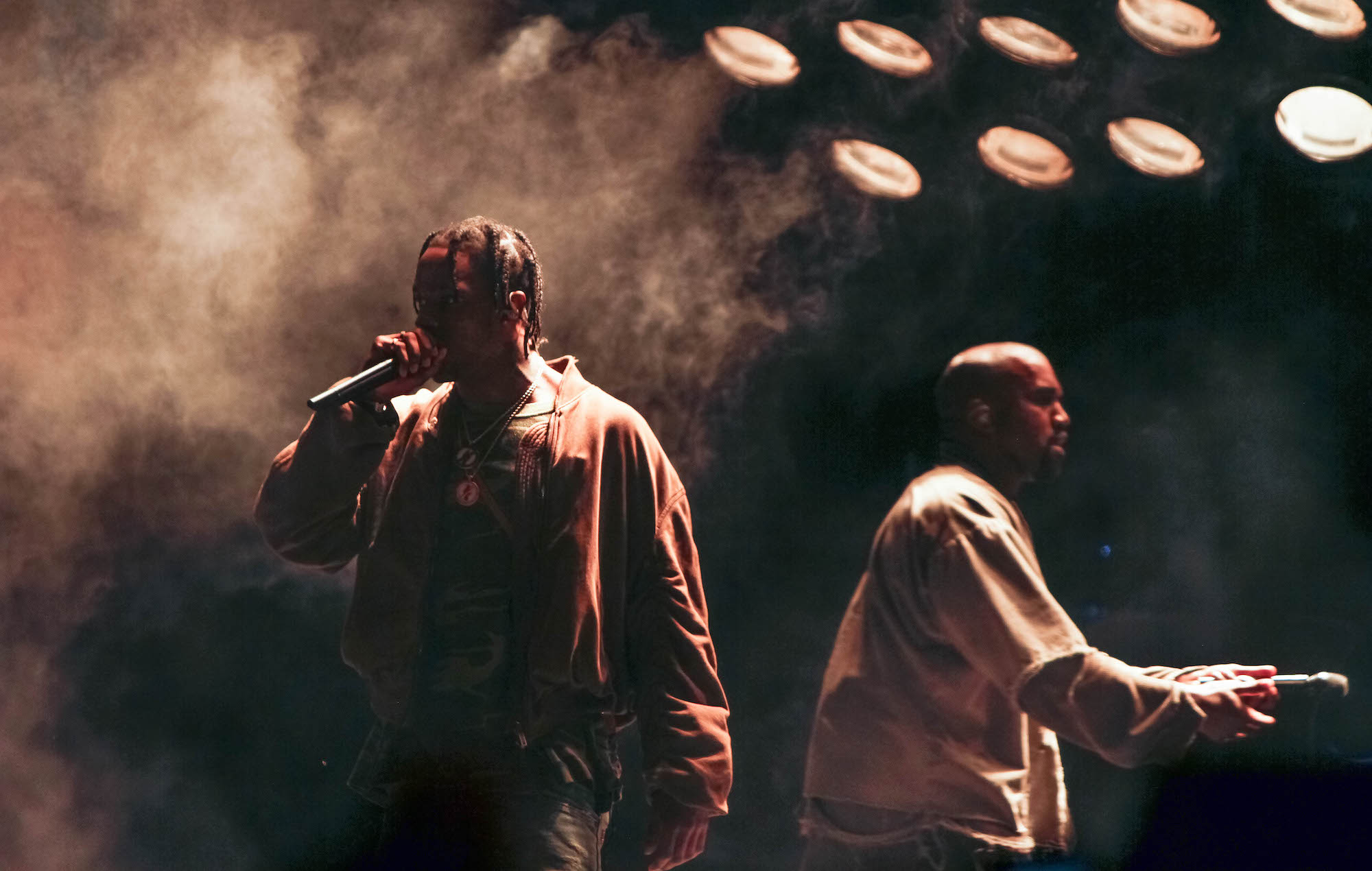Travis Scott brings out Kanye West during Rome live stream
