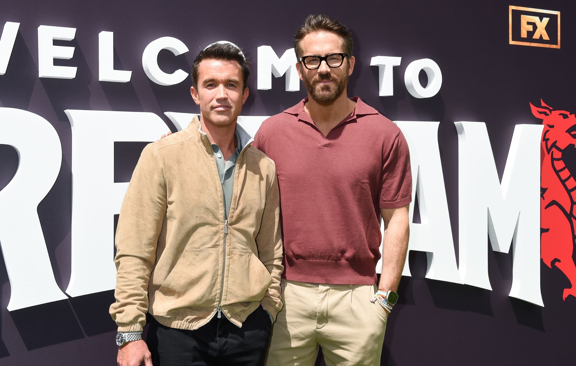 Rob McElhenney and Ryan Reynolds at the FYC event for 