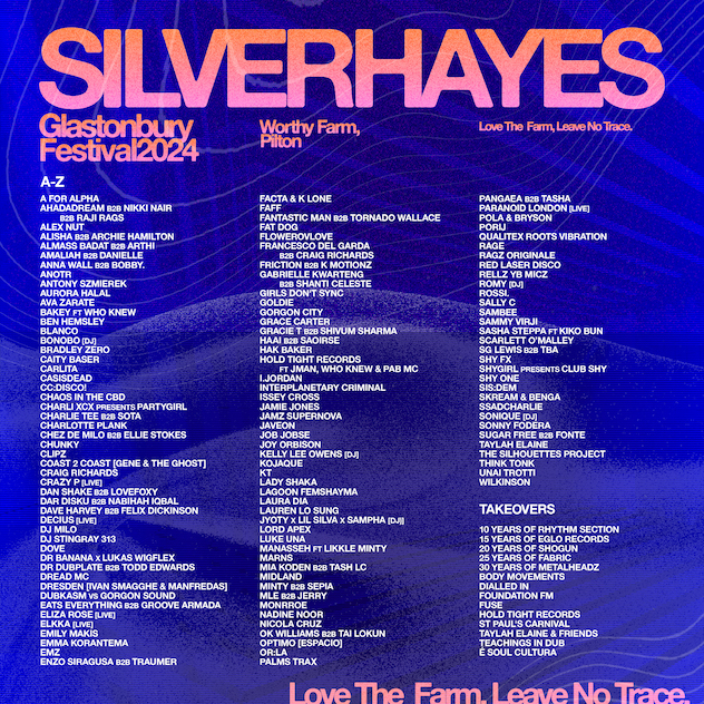 Glastonbury’s Silver Hayes dance music area announces 2024 line-up