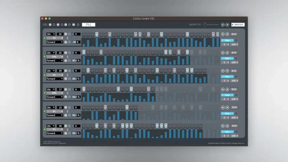 Juicy Loops 2 allows you to use FL Studio’s step sequencer in Ableton Live