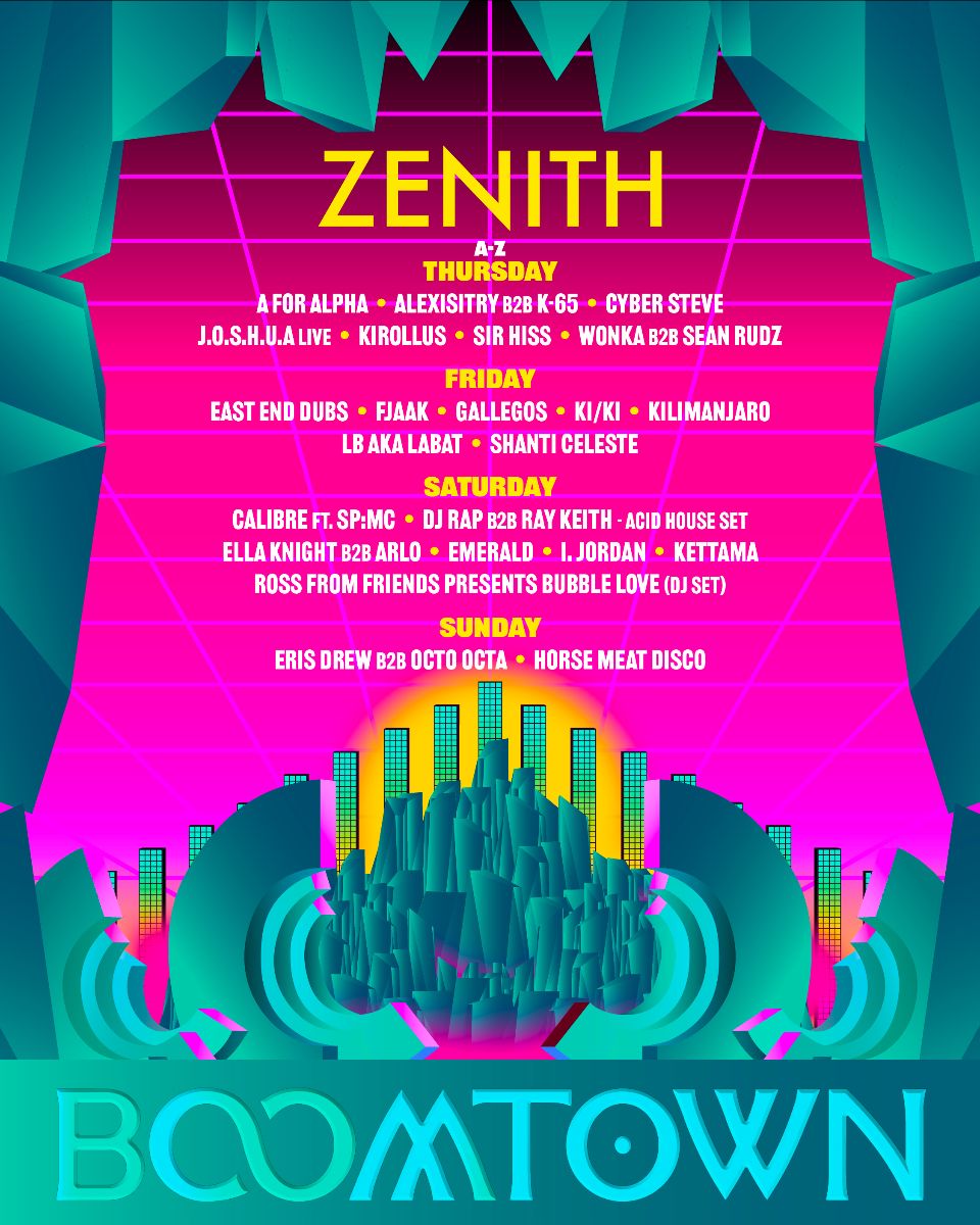 Boomtown 2024 Zenith lineup