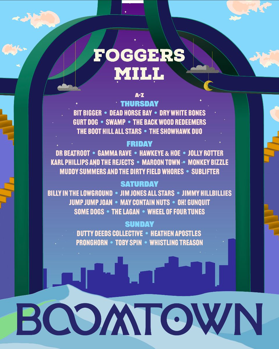 Boomtown 2024 Foggers Mill lineup