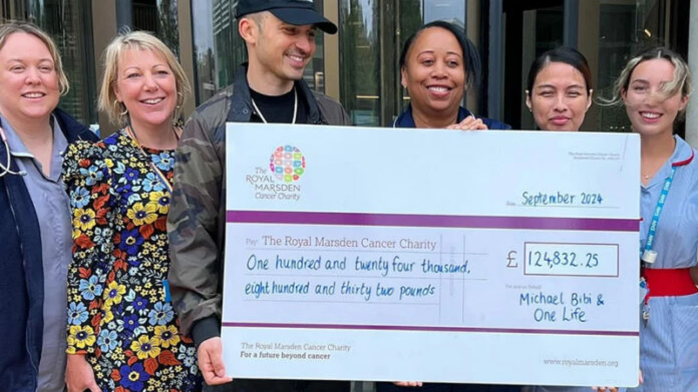 Michael Bibi donates over £120,000 to Royal Marsden Cancer Charity after Finsbury Park show